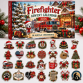Firefighter Advent Calendar  HG  Acrylic Ornament Countdown Blind Box Holiday Gift