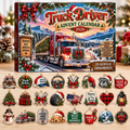 Truck Driver Advent Calendar  HG  Acrylic Ornament Countdown Blind Box Holiday Gift