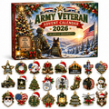 Advent Calendar  HG  Army Veteran Acrylic Ornament, Countdown Blind Box Holiday Gift