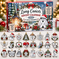 Lung Cancer Advent Calendar  HG  Acrylic Ornament Countdown Blind Box Holiday Gift