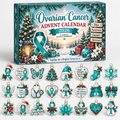 Ovarian Cancer Advent Calendar  HG  Acrylic Ornament Countdown Blind Box Holiday Gift