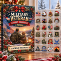 Military Veteran HG AI Advent Calendar  2026, 24 Acrylic Service Ornaments, Christmas Countdown Blind Box Holiday Gift
