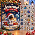 Astronaut HG AI Advent Calendar  2026, 24 Acrylic Space Ornaments, Christmas Countdown Blind Box Holiday Gift