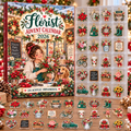 Florist HG AI Advent Calendar  2026, 24 Acrylic Flower Ornaments, Christmas Countdown Blind Box Holiday Gift