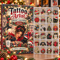 Tattoo Artist HG AI Advent Calendar  2026, 24 Acrylic Ink Ornaments, Christmas Countdown Blind Box Holiday Gift