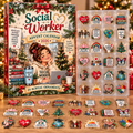 Social Worker HG AI Advent Calendar  2026, 24 Acrylic Community Ornaments, Christmas Countdown Blind Box Holiday Gift