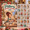 Pottery HG AI Advent Calendar  2026, 24 Acrylic Ornaments Christmas Countdown Holiday Gift
