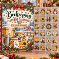 Beekeeping HG AI Advent Calendar  2026, 24 Acrylic Bee Ornaments, Christmas Countdown Blind Box Holiday Gift