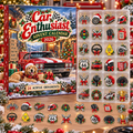 Car Enthusiast HG AI Advent Calendar  2026, 24 Acrylic Auto Ornaments, Christmas Countdown Blind Box Holiday Gift