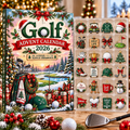 Golf HG AI Advent Calendar  2026, 24 Acrylic Club Ornaments, Christmas Countdown Blind Box Holiday Gift for Golfers
