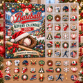 Baseball HG AI Advent Calendar  2026, 24 Acrylic Bat Ornaments, Christmas Countdown Blind Box Holiday Gift for Fans