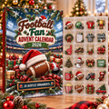 Football Fan HG AI Advent Calendar  2026, 24 Acrylic Helmet Ornaments, Christmas Countdown Blind Box Holiday Gift