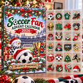 Soccer Fan HG AI Advent Calendar  2026, 24 Acrylic Ball Ornaments, Christmas Countdown Blind Box Holiday Gift