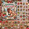 Gardening HG AI Advent Calendar  2026, 24 Acrylic Floral Ornaments, Christmas Countdown Blind Box Holiday Gift