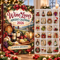 Wine Lover HG AI Advent Calendar  2026, 24 Acrylic Ornaments, Christmas Countdown Blind Box Holiday Gift for Enthusiasts