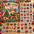 Lego Lover HG AI Advent Calendar  2026, 24 Acrylic Ornaments, Christmas Countdown Blind Box Holiday Gift for Brick Builders
