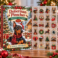 Doberman Pinscher HG AI Advent Calendar  2026, 24 Acrylic Ornaments, Christmas Countdown Blind Box Gift for Dog Moms