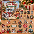 Great Dane HG AI Advent Calendar  2026, 24 Acrylic Ornaments, Christmas Countdown Blind Box Gift for Dog Lovers