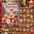 Pomeranian HG AI Advent Calendar  2026, 24 Acrylic Ornaments, Christmas Countdown Blind Box Gift for Dog Lovers