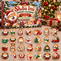 Shiba Inu HG AI Advent Calendar  2026, 24 Acrylic Ornaments, Christmas Countdown Blind Box Gift for Dog Lovers