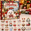 Maltese HG AI Advent Calendar  2026, 24 Acrylic Ornaments, Christmas Countdown Blind Box Gift for Dog Lovers