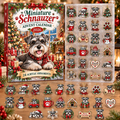 Miniature Schnauzer HG AI Advent Calendar  2026, 24 Acrylic Ornaments, Christmas Countdown Blind Box Gift for Dog Lovers