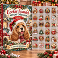 Cocker Spaniel HG AI Advent Calendar  2026, 24 Acrylic Ornaments, Christmas Countdown Blind Box Gift for Dog Lovers