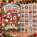 English Bulldog HG AI Advent Calendar  2026, 24 Acrylic Ornaments, Christmas Countdown Blind Box Gift for Dog Lovers