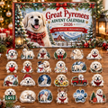 Great Pyrenees HG AI Advent Calendar  2026, 24 Acrylic Ornaments, Christmas Countdown Blind Box Gift for Dog Lovers