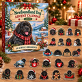 Newfoundland Dog HG AI Advent Calendar  2026, 24 Acrylic Ornaments, Christmas Countdown Blind Box Gift for Pet Lovers