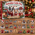 Australian Cattle Dog HG AI Advent Calendar , 24 Acrylic Ornaments, 2026 Christmas Countdown Holiday Gift