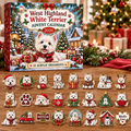 West Highland White Terrier HG AI Advent Calendar , 24 Acrylic Ornaments, 2026 Christmas Countdown Holiday Gift
