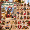 German Shepherd K9 HG AI Advent Calendar , 24 Acrylic Ornaments, 2026 Christmas Countdown Holiday Gift