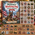 Military Working Dog HG AI Advent Calendar  2026, 24 Acrylic Ornaments, Christmas Countdown Blind Box Gift for Handlers