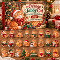 Orange Tabby Cat HG AI Advent Calendar  2026, 24 Acrylic Ornaments, Christmas Countdown Blind Box Holiday Gift for Pet Moms