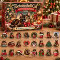 Tortoiseshell Cat HG AI Advent Calendar  2026, 24 Acrylic Ornaments, Christmas Countdown Blind Box Holiday Gift for Pet Moms