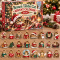 Brown Tabby Cat HG AI Advent Calendar  2026, 24 Acrylic Ornaments, Christmas Countdown Blind Box Holiday Gift for Pet Moms