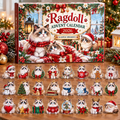 Ragdoll HG AI Advent Calendar  2026, 24 Acrylic Ornaments, Christmas Countdown Blind Box Holiday Gift for Cat Lovers