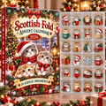 Scottish Fold HG AI Advent Calendar  2026, 24 Acrylic Ornaments, Christmas Countdown Blind Box Holiday Gift for Cat Moms