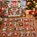 American Shorthair HG AI Advent Calendar  2026, 24 Acrylic Ornaments, Christmas Countdown Blind Box Holiday Gift for Cat Moms