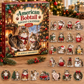American Bobtail HG AI Advent Calendar  2026, 24 Acrylic Ornaments, Christmas Countdown Blind Box Gift for Cat Moms