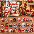 Kitten HG AI Advent Calendar  2026, 24 Acrylic Ornaments, Christmas Countdown Blind Box Gift for Cat Lovers
