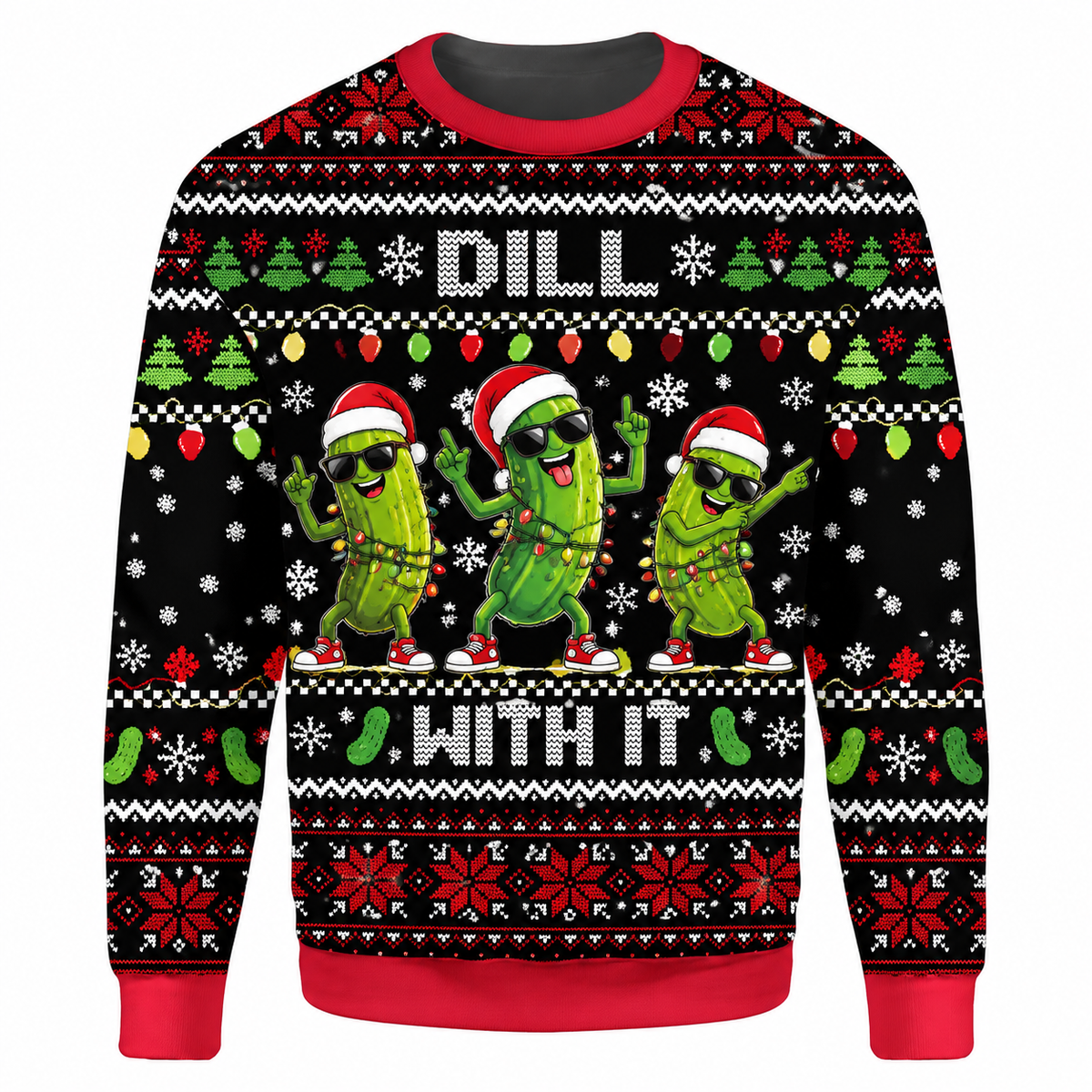 Funny Christmas Pickle Ugly Sweater Ln, Festive Holiday Gift