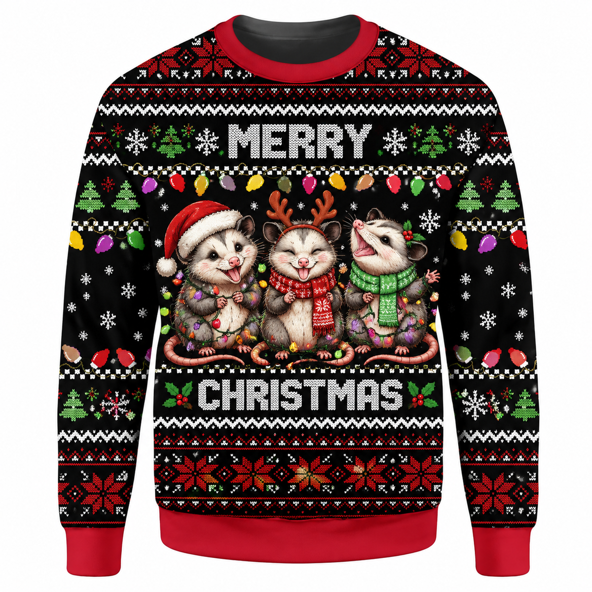 Christmas Possum Ugly Sweater Ln, Funny Holiday Gift