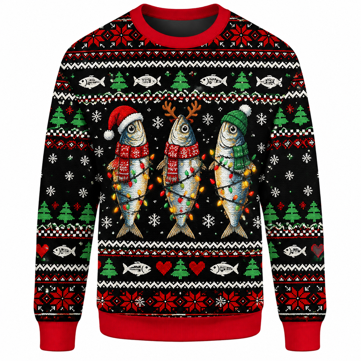 Christmas Sardine Ugly Sweater Ln, Quirky Holiday Gift