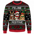 Grumpy Christmas Cat Ugly Sweater Ln, Funny Holiday Gift