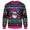 80s Neon Christmas Ugly Sweater Ln, Retro Holiday Gift
