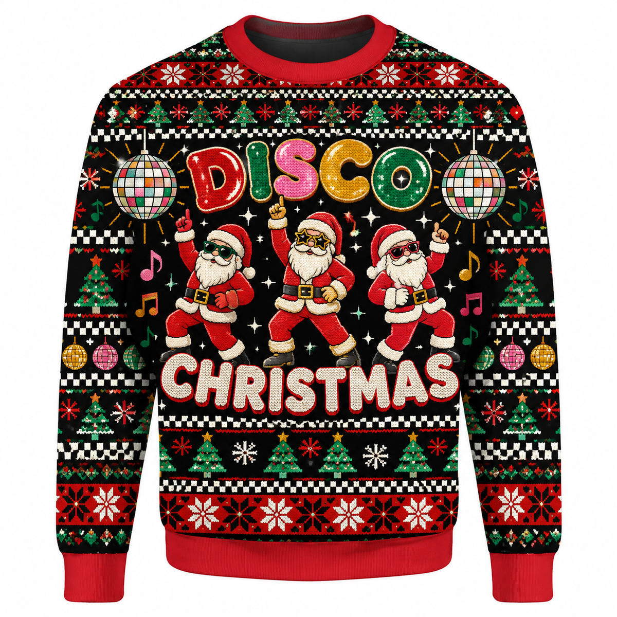 Retro Christmas Disco Ugly Sweater Ln, Groovy Holiday Gift