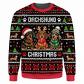 Dachshund Christmas Ugly Sweater LN, Festive Knit Holiday Gift