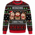 Christmas Hedgehog Ugly Sweater LN, Festive Knit Holiday Gift